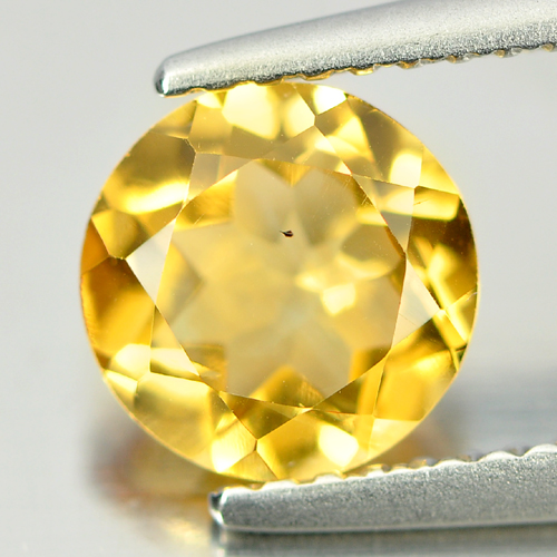 1.14 Ct. Charming Round Natural Gem Yellow Citrine From Brazil