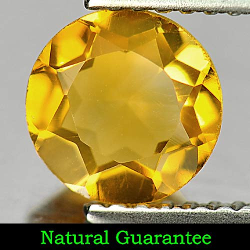 1.08 Ct. Delightful Round Natural Gem Yellow Citrine From Brazil