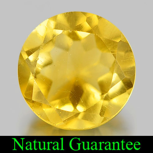 1.13 Ct. Calibrate Size Round Natural Gem Yellow Citrine From Brazil