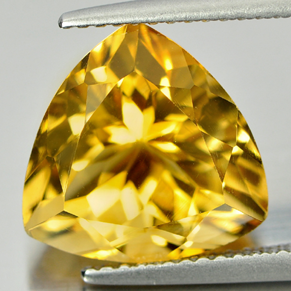 5.32 Ct. Unheated Trilliant Shape Natural Gem Clean Yellow Citrine  From Brazil