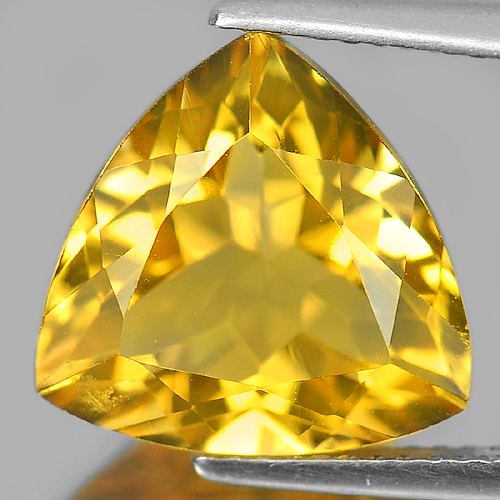 6.37 Ct. Clean Trilliant Shape Natural Gem Yellow Citrine Unheated