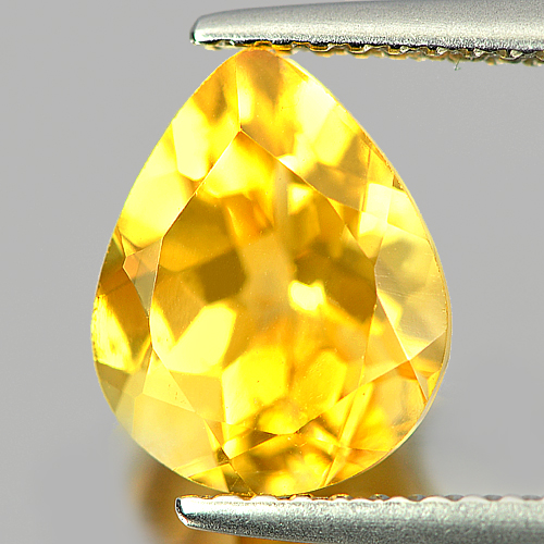 2.33 Ct. Clean Nice Color Pear Shape Natural Gem Yellow Citrine Brazil