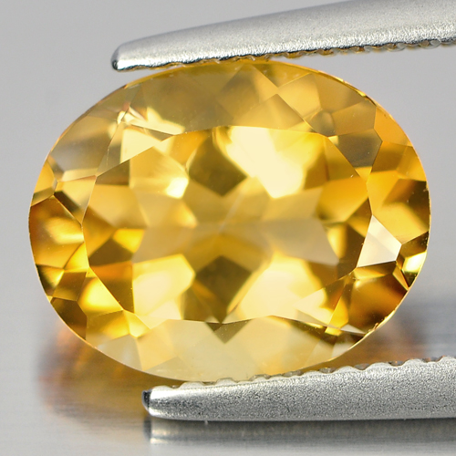 2.22 Ct. Nice Color Unheated Oval Shape Natural Gem Yellow Citrine Brazil