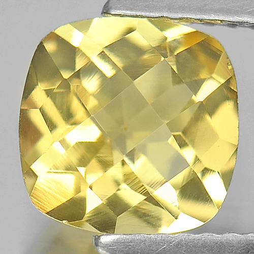 1.91 Ct. Cushion Checkerboard Natural Gemstone Yellow Citine Unheated Brazil