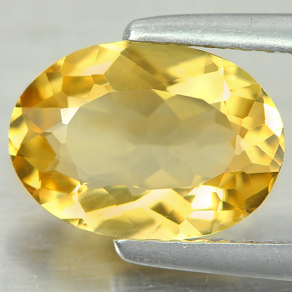 1.37 Ct. Good Color Natural Yellow Citrine Gemstone Oval Shape Unheated
