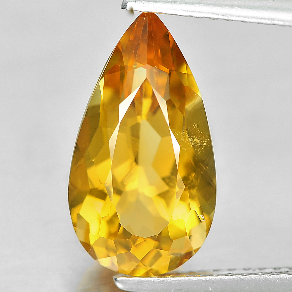 3.52 Ct. Lovely Pear Shape Natural Yellow Citrine Gemstone Unheated Brazil