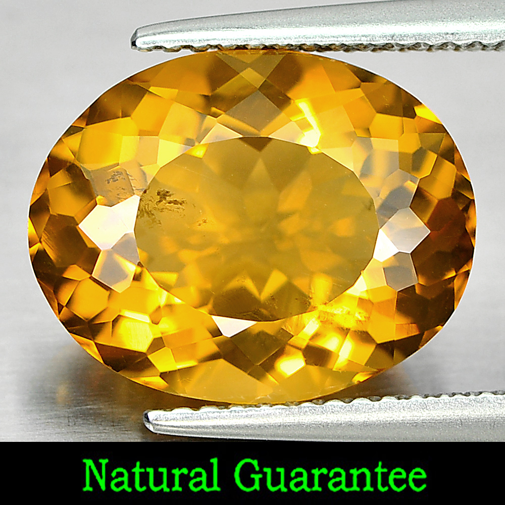 5.67 Ct. Charming Natural Yellow Citrine Gemstone Oval Shape Unheated