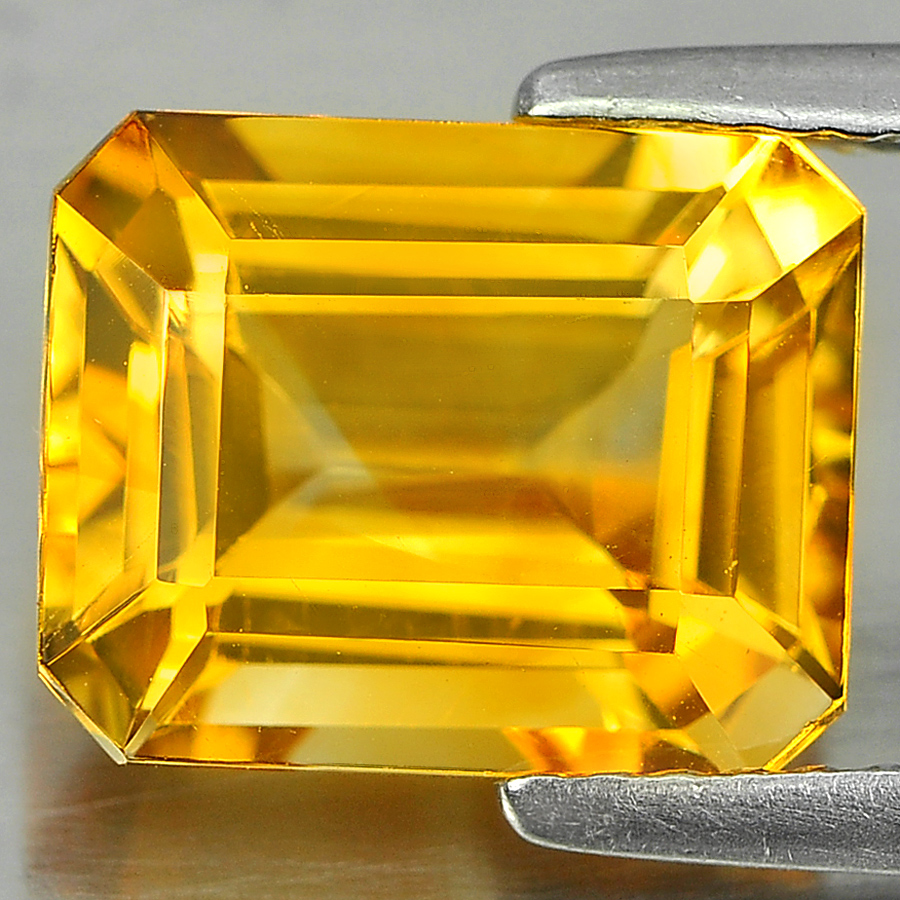 Delightful 3.35 Ct. Octagon Shape Natural Gem Yellow Color Citrine Unheated