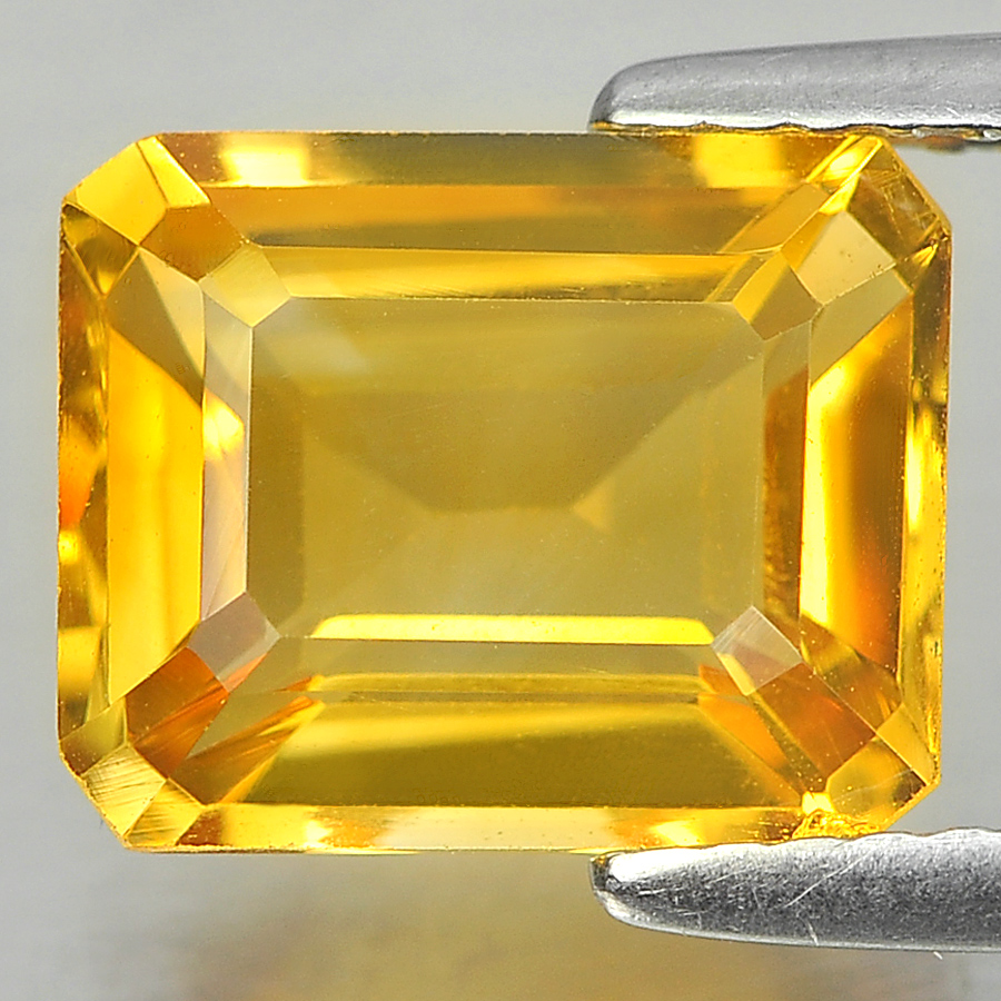 2.97 Ct. Calibrate Size Octagon Shape 10 x 8 Mm. Natural Yellow Color Citrine