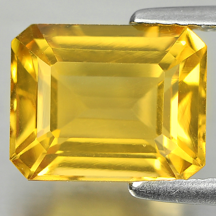 3.45 Ct. Octagon Shape 10 x 8 Mm. Natural Gemstones Yellow Color Citrine Brazil