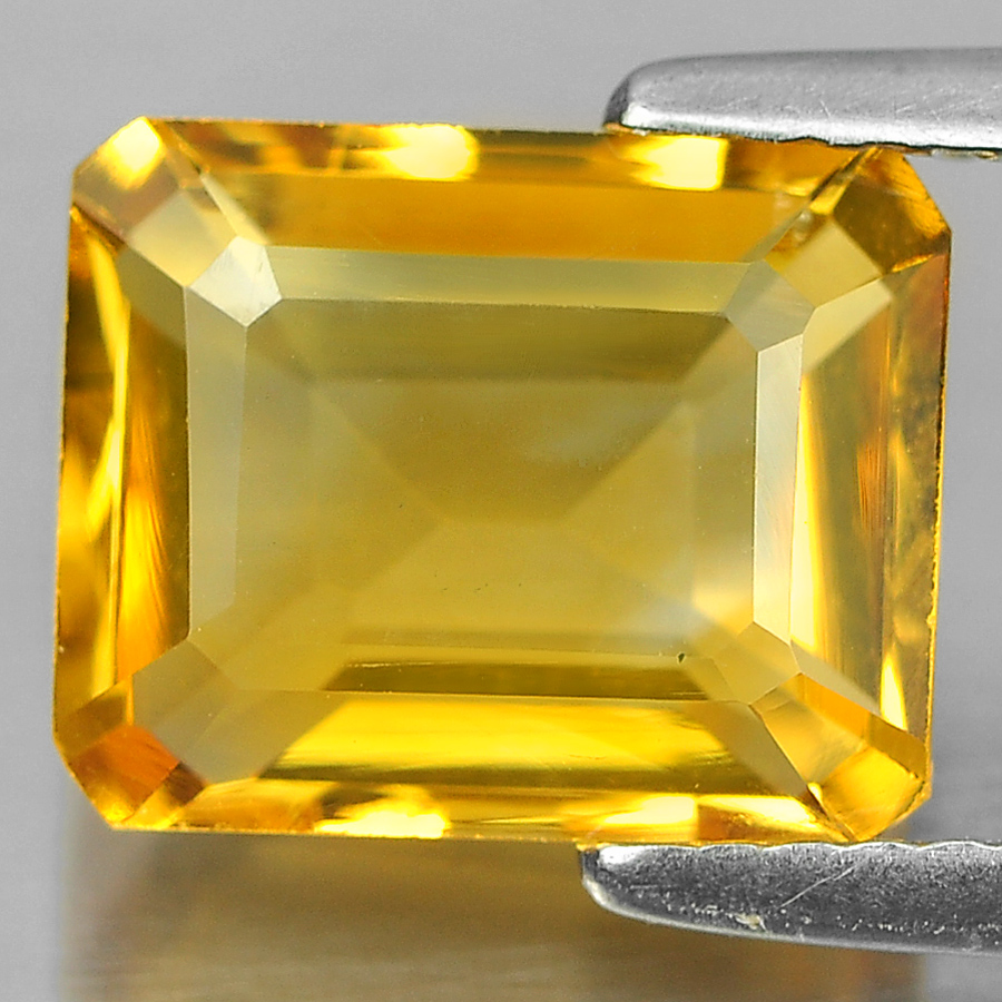 2.78 Ct. Calibrate Size Octagon Shape 10 x 8 Mm. Natural Yellow Citrine Gem