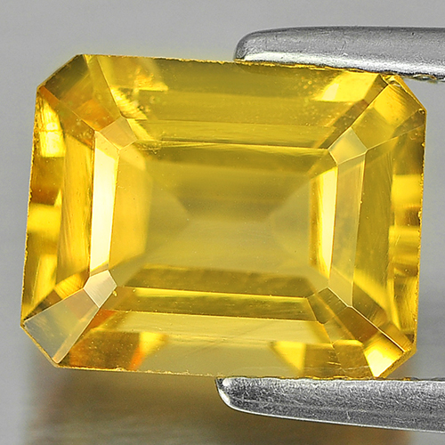 3.02 Ct. Lovely Octagon Shape Natural Gemstones Yellow Color Citrine Unheated