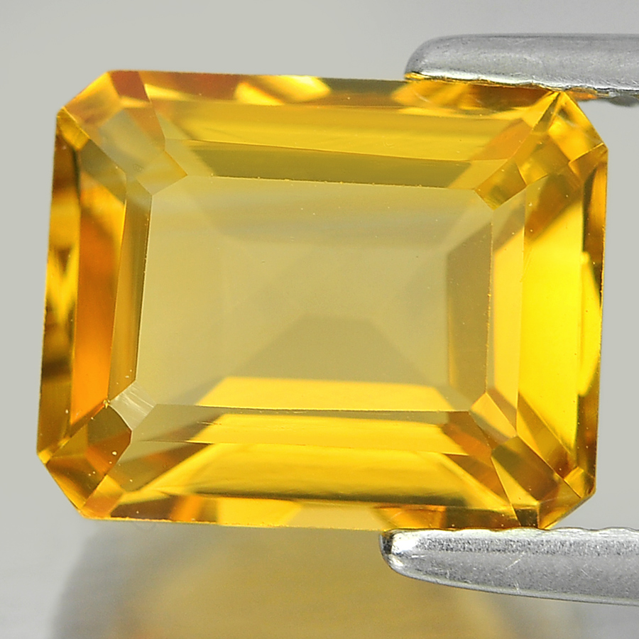 3.18 Ct. Good Cutting Octagon Shape Natural Yellow Citrine From Brazil