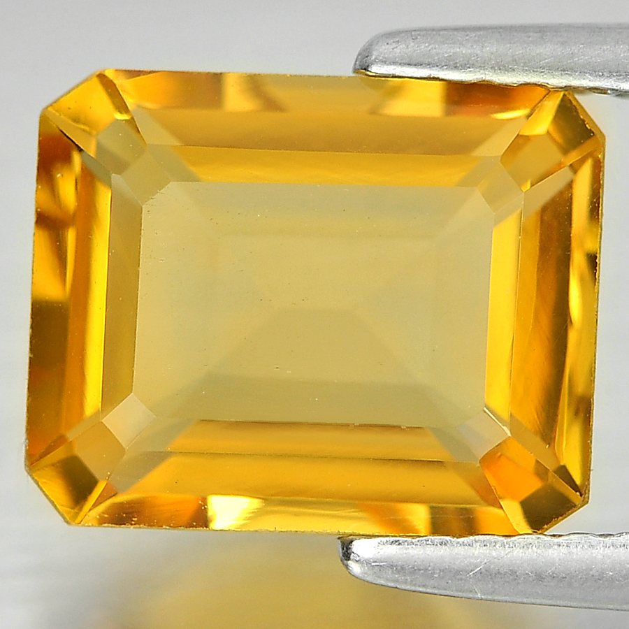 3.10 Ct. Calibrate Size Octagon Shape Natural Gem Yellow Citrine Unheated