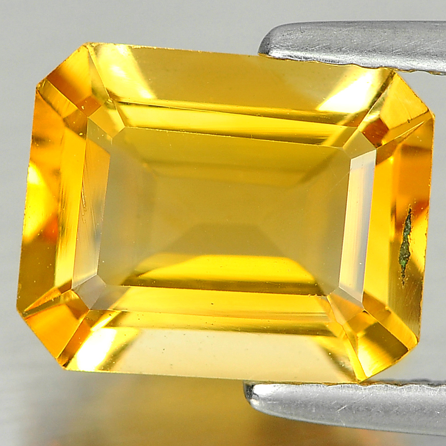 Gemstones 2.67 Ct. Octagon Shape Natural Yellow Color Citrine Unheated