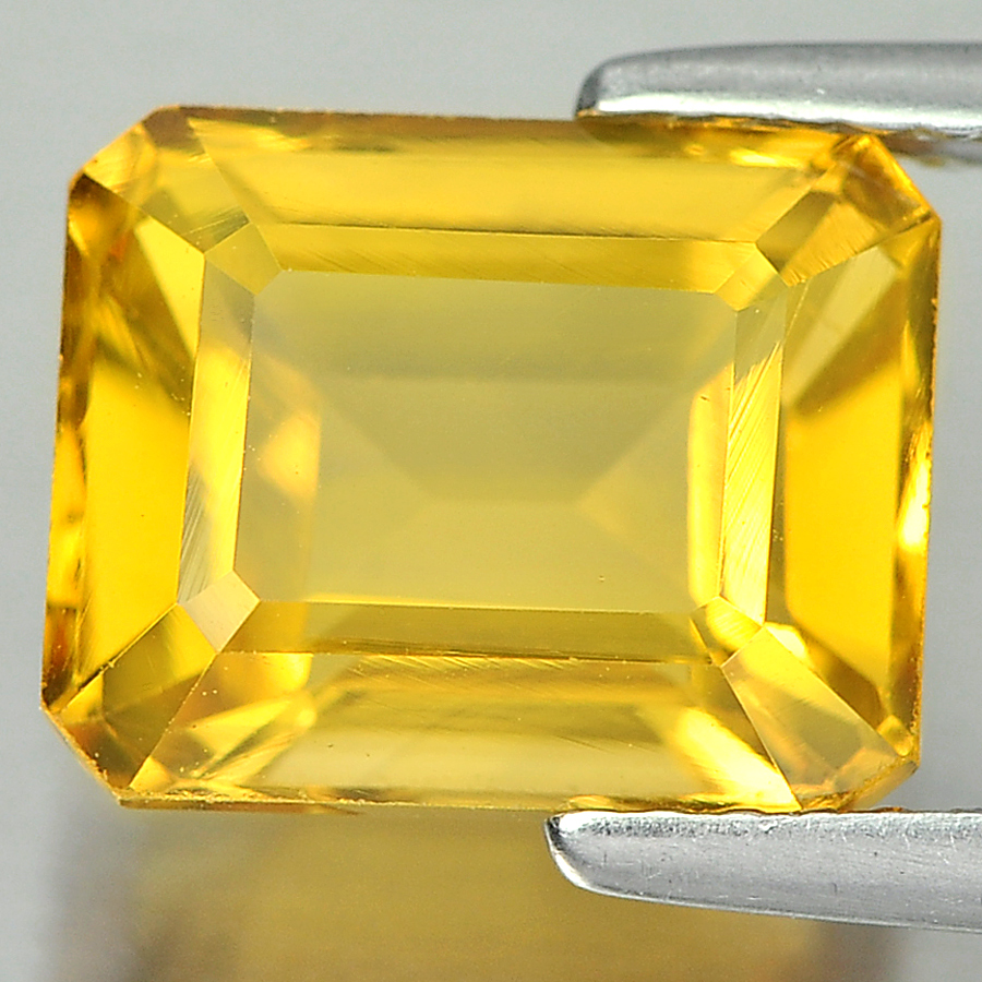 Beauteous 3.58 Ct. Octagon Shape Gem Natural Yellow Citrine From Brazil Unheated