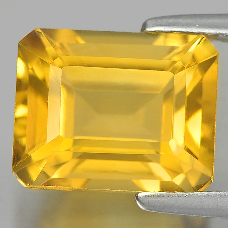 3.33 Ct. Calibrate Size 10 x 8 Mm. Octagon Shape Natural Yellow Citrine Unheated