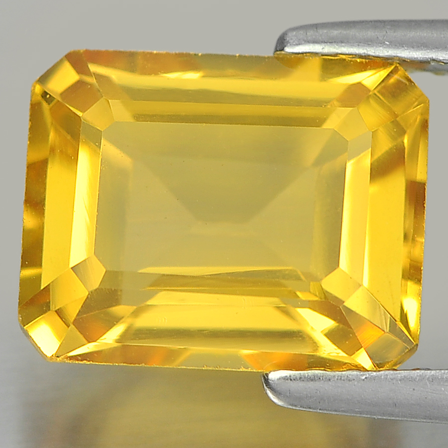 Nice 3.09 Ct. Octagon Shape Gem Natural Yellow Citrine From Brazil Unheated