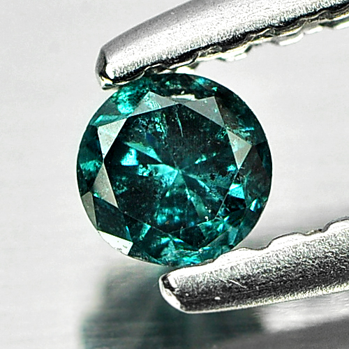 0.12 Ct. 2.9 Mm. Round Brilliant Cut Natural Greenish Blue Loose Diamond