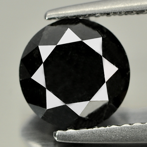 2.63 Ct. Natural Black Diamond Round Brilliant Cut