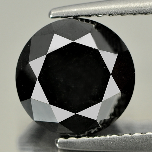 3.37 Ct. Round Brilliant Cut 8.6 Mm. Natural Black Loose Diamond