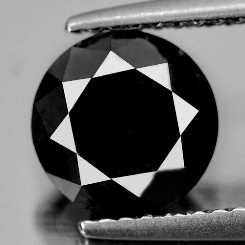 2.58 Ct. Round Brilliant Cut Natural Black Loose Diamond