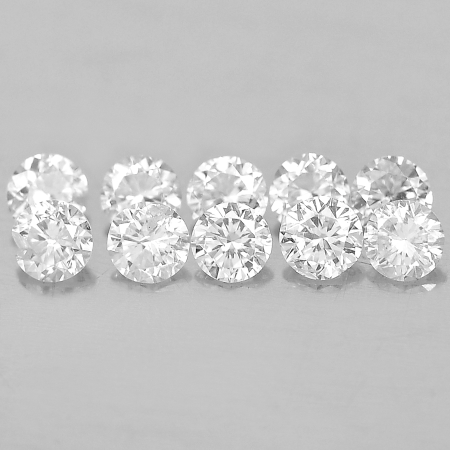 0.12 Ct. 10 Pcs Natural Loose Diamond Round Brilliant Cut 1.5 Mm