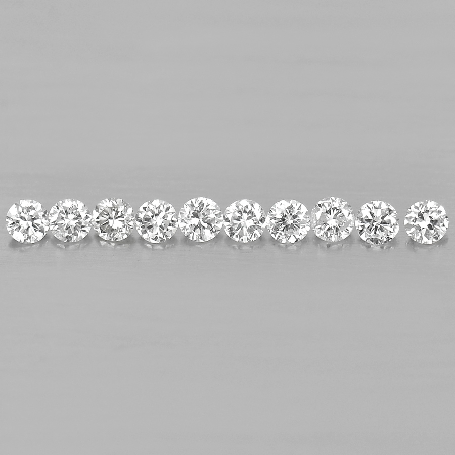 0.13 Ct. 10 Pcs. Natural Loose Diamond Round Brilliant Cut 1.5 Mm