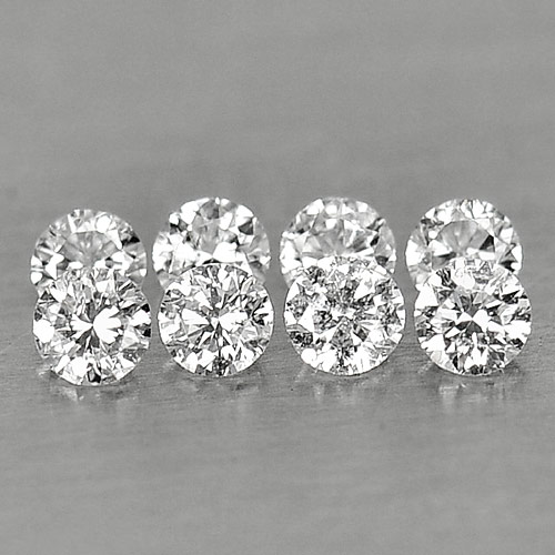 0.18 Ct. 8 Pcs Natural Loose Diamond Round Brilliant Cut 1.8 Mm