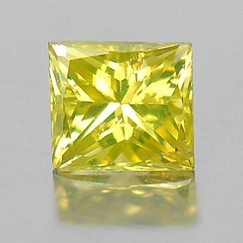 0.11 Ct. Good Color Natural Yellow Loose Diamond Baguette Princess Cut