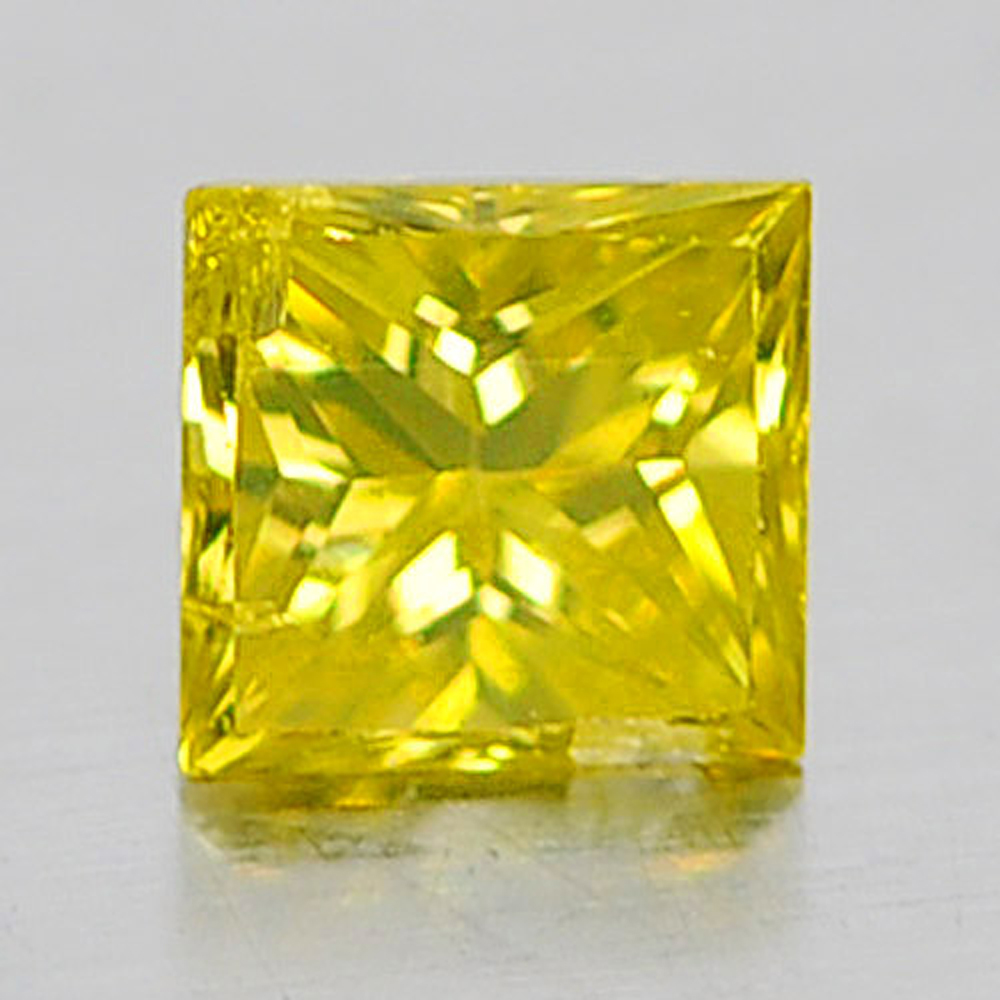 0.11 Ct. Attractive Natural Yellow Loose Diamond Baguette Princess Cut
