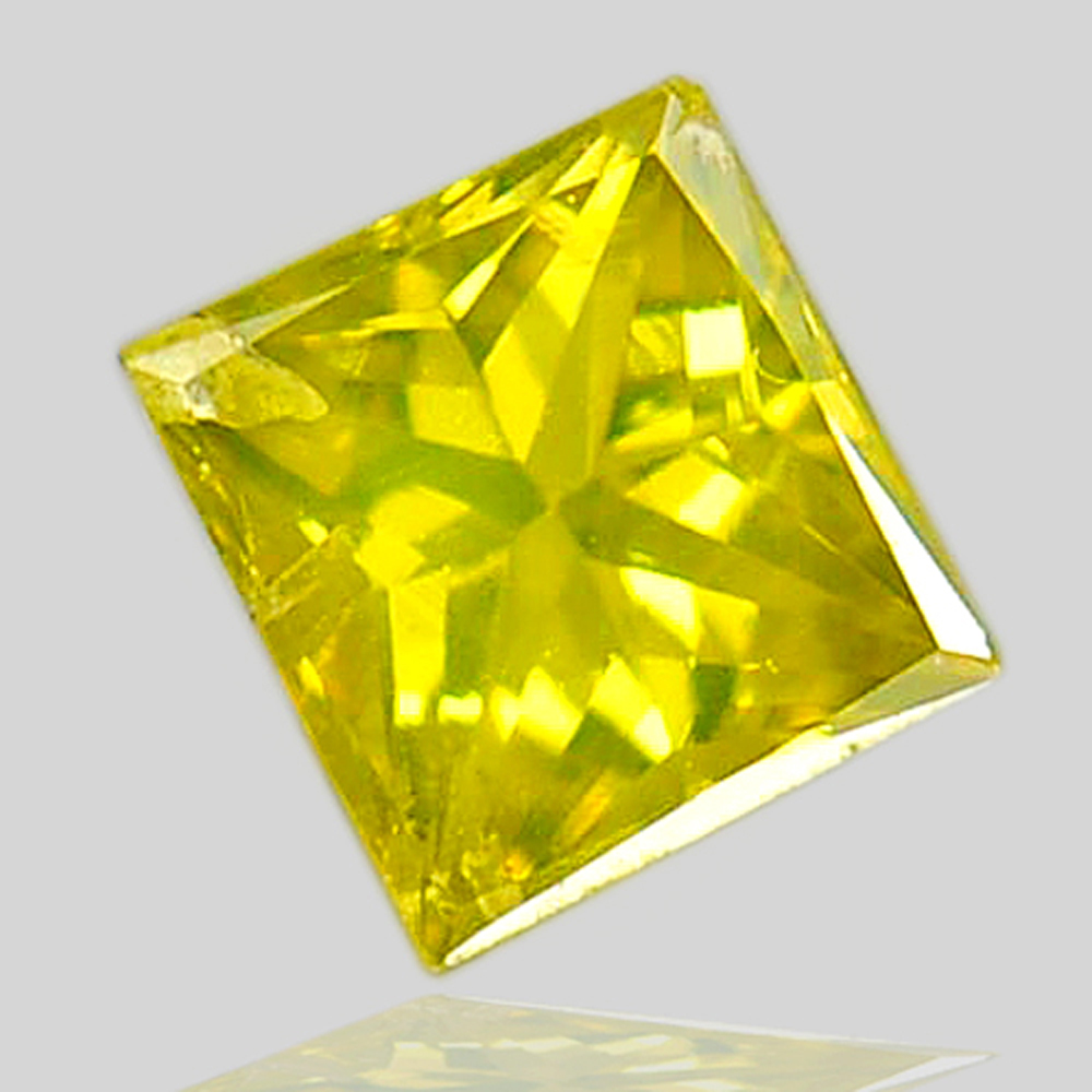 0.11 Ct. Baguette Princess Cut Natural Yellow Loose Diamond