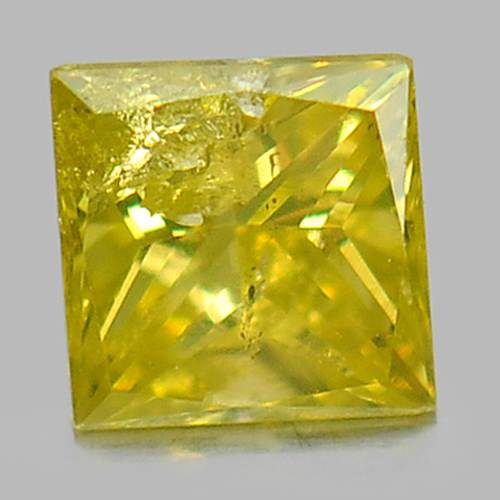 0.10 Ct. Baguette Princess Cut Natural Yellow Loose Diamond Good Color