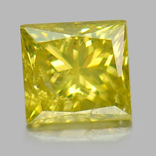 0.10 Ct. Baguette Princess Cut Natural Yellow Loose Diamond From Belgium