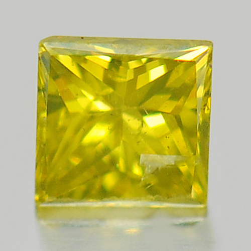0.10 Ct. Alluring Baguette Princess Cut Natural Yellow Loose Diamond