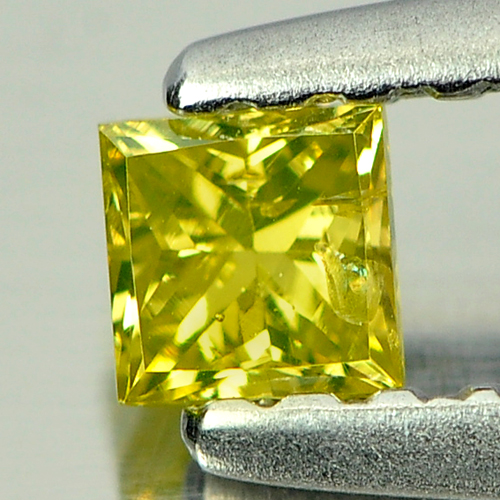 0.16 Ct. Radiant Square Princess Cut Natural Yellow Loose Diamond