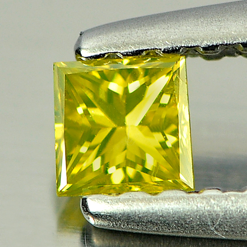0.15 Ct. Radiant Square Princess Cut Natural Yellow Loose Diamond