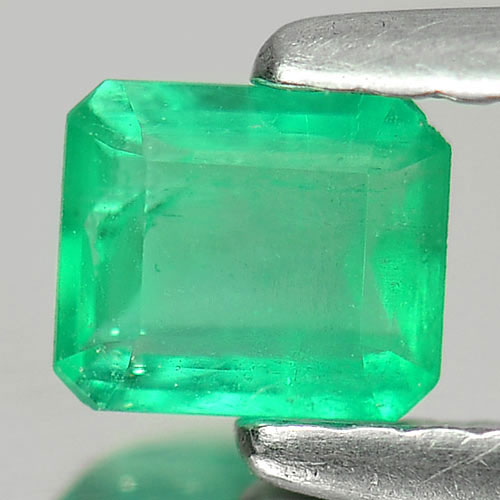 0.33 Ct. Octagon Natural Rich Green Emerald Unheated