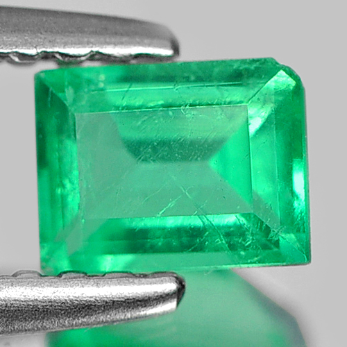 0.65 Ct. Baguette Natural Rich Green Emerald Unheated