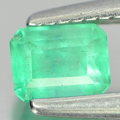 0.29 Ct. Octagon Natural Rich Green Emerald Unheated