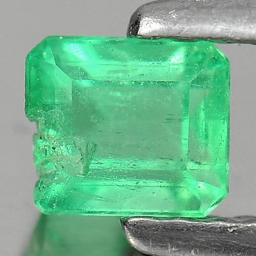 0.42 Ct. Alluring Octagon Natural Gem Green Emerald Unheated