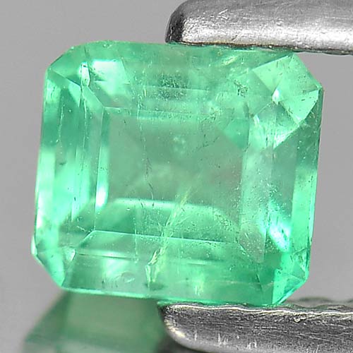 0.46 Ct. Octagon Natural Rich Green Emerald Unheated