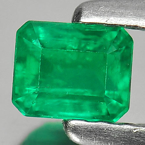 0.26 Ct. Octagon Natural Gem Green Emerald From Columbia