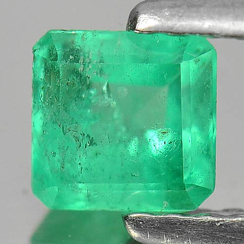 0.52 Ct. Octagon Natural Rich Green Emerald Unheated