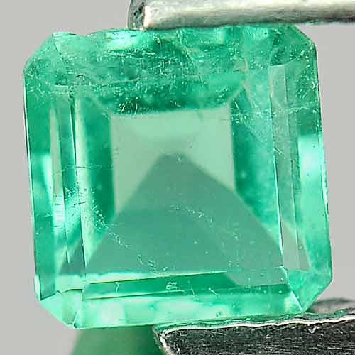 0.42 Ct. Octagon Natural Rich Green Emerald Unheated
