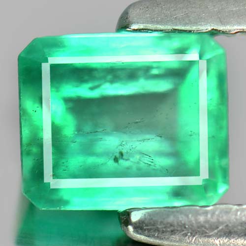 0.56 Ct. Octagon Natural Rich Green Emerald Unheated