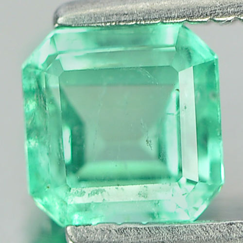 0.46 Ct. Octagon Natural Rich Green Emerald Unheated