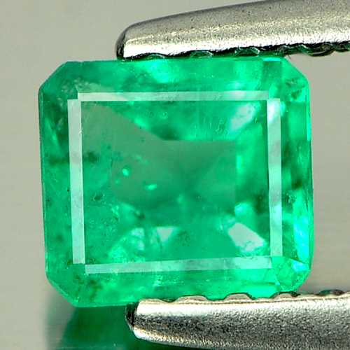 0.51 Ct. Octagon Natural Rich Green Emerald Unheated