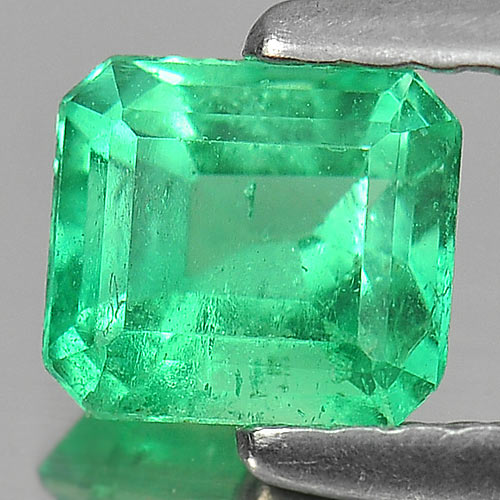 0.58 Ct. Octagon Natural Gem Green Emerald From Columbia