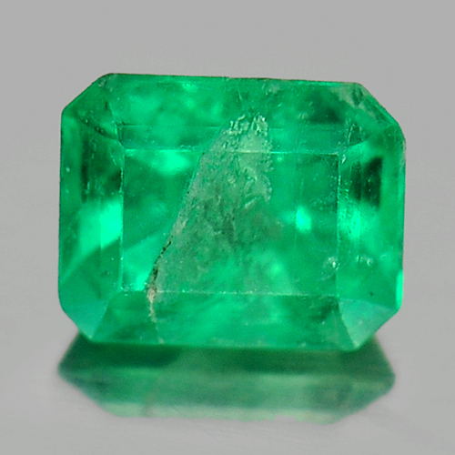 0.35 Ct. Octagon Natural Rich Green Emerald Unheated
